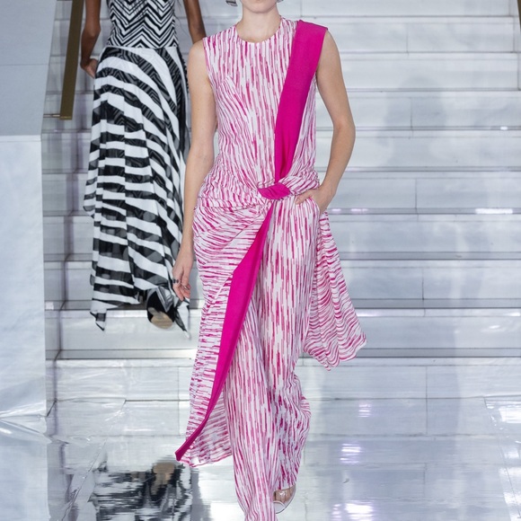 Missoni pink space dyed knot front midi dress - Picture 2 of 8